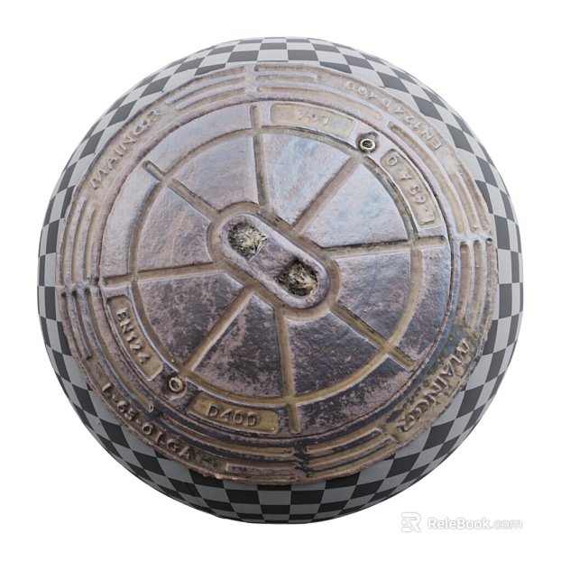 Manhole Cover PBR texture
