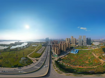 HDR Outdoor City Suburban Panorama texture (ID:ffach593003)