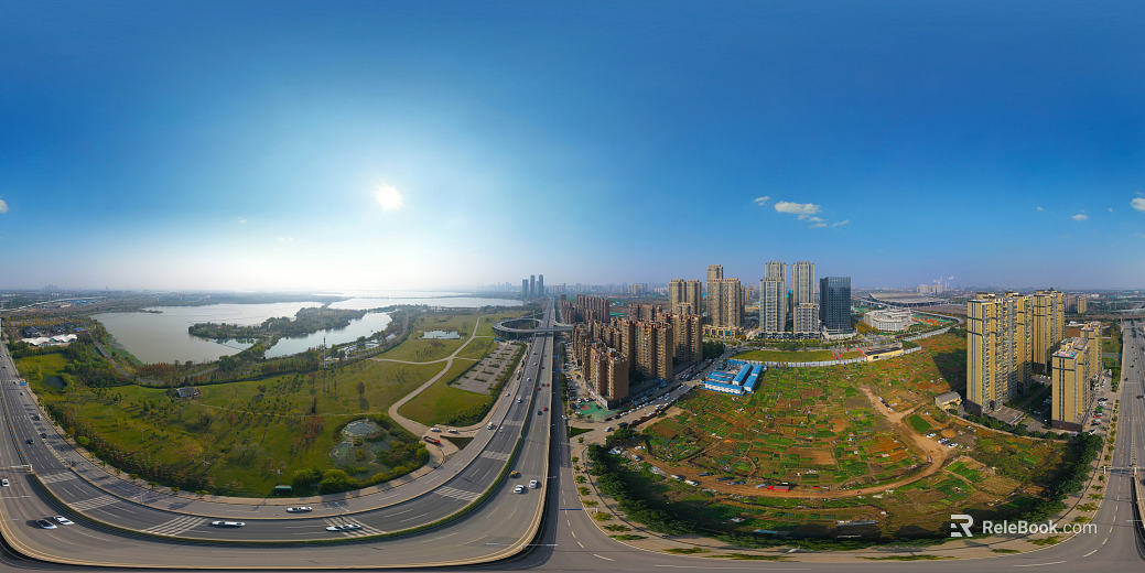 HDR Outdoor City Suburban Panorama texture