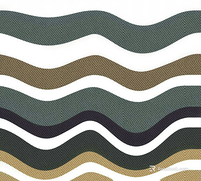 Modern wavy floral fabric texture
