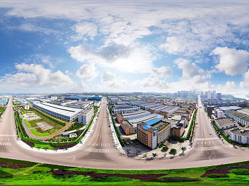 HDR city building bird's eye view panorama texture (ID:ffach980813)