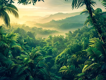 European Literary Plants Tropical Rainforest Wallpaper texture (ID:ffach423906)