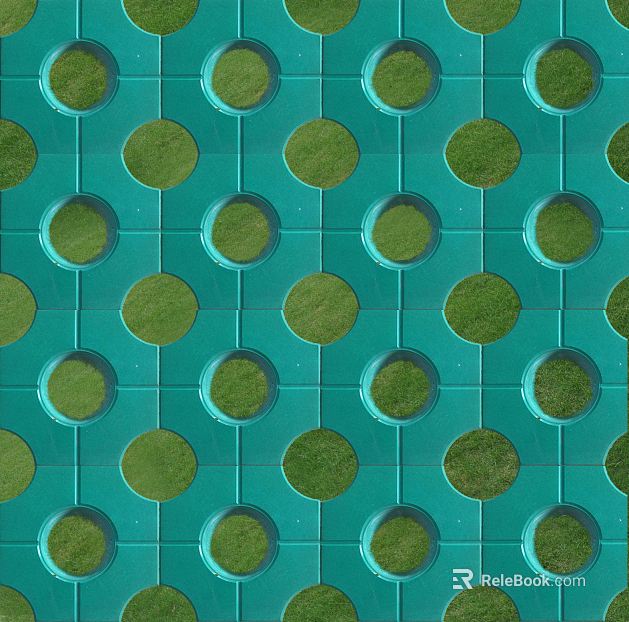 grass-planting brick texture