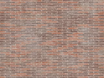 Red gray vintage brick wall wall decoration 3d model