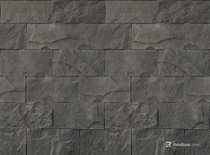 Dark rubble culture stone wall texture