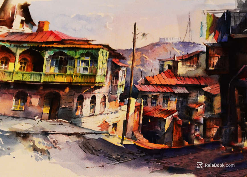 cartoon painting texture