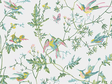 Chinese flower and bird painting 3d model