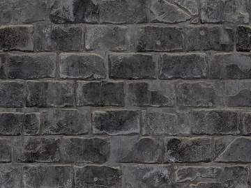 Dark gray rubble brick wall exterior wall texture (ID:ffaeh363796)