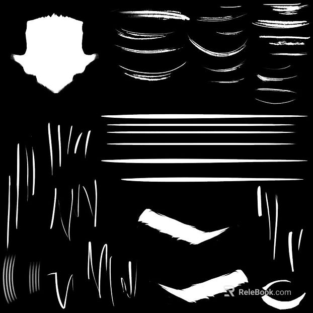 Black and white brush design material texture