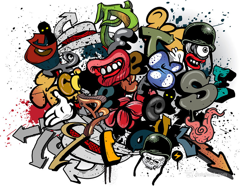cartoon painting texture