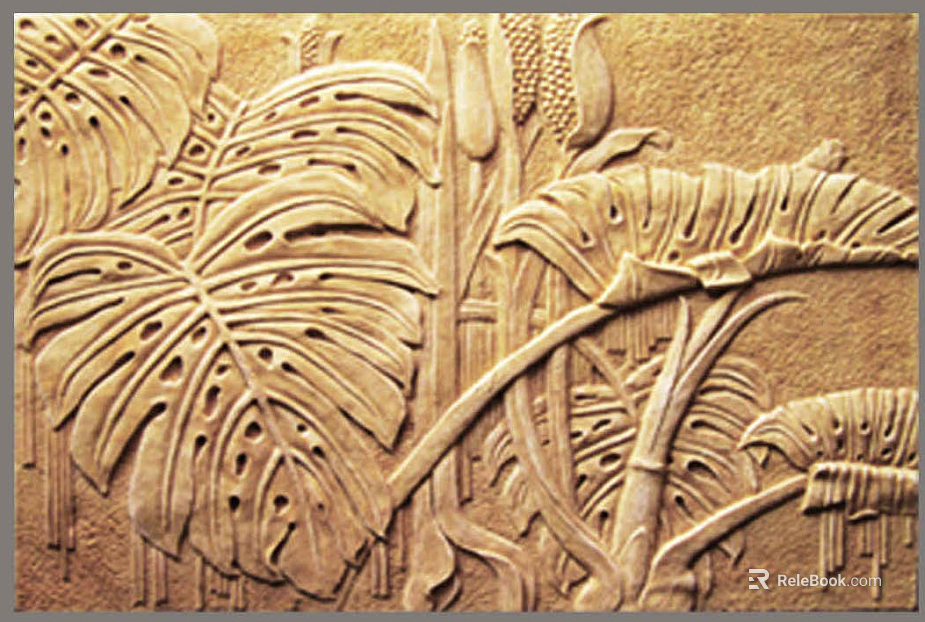 Embossed yellow embossed background texture