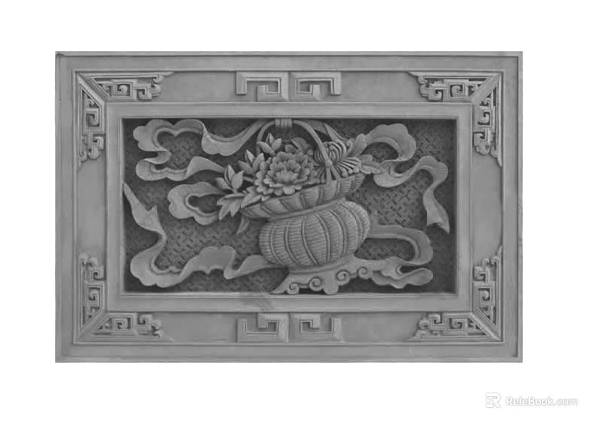 relief gray stone carving texture