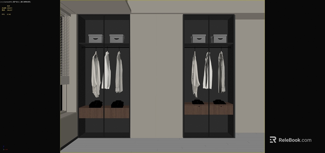 Modern Dark Grey Wood Grain Wardrobe Door texture