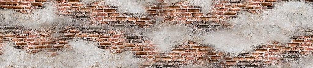 Red brick wall broken brick wall texture