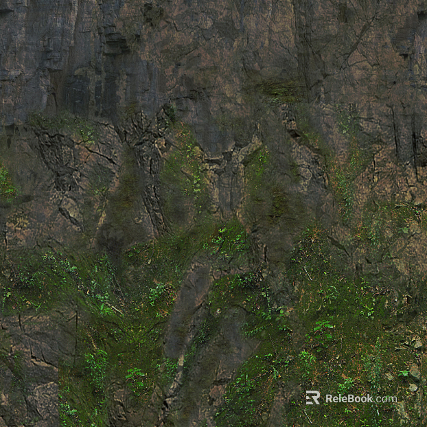 Rocks, rocks, greenery texture