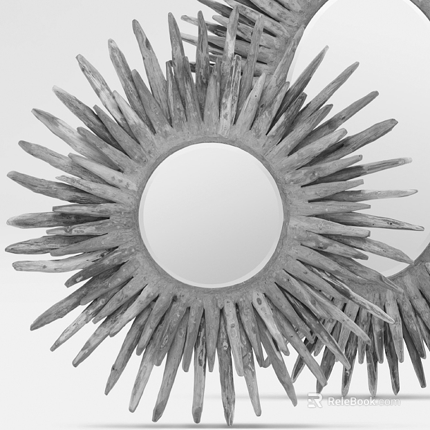 Light gray dilapidated wood decorative mirror texture