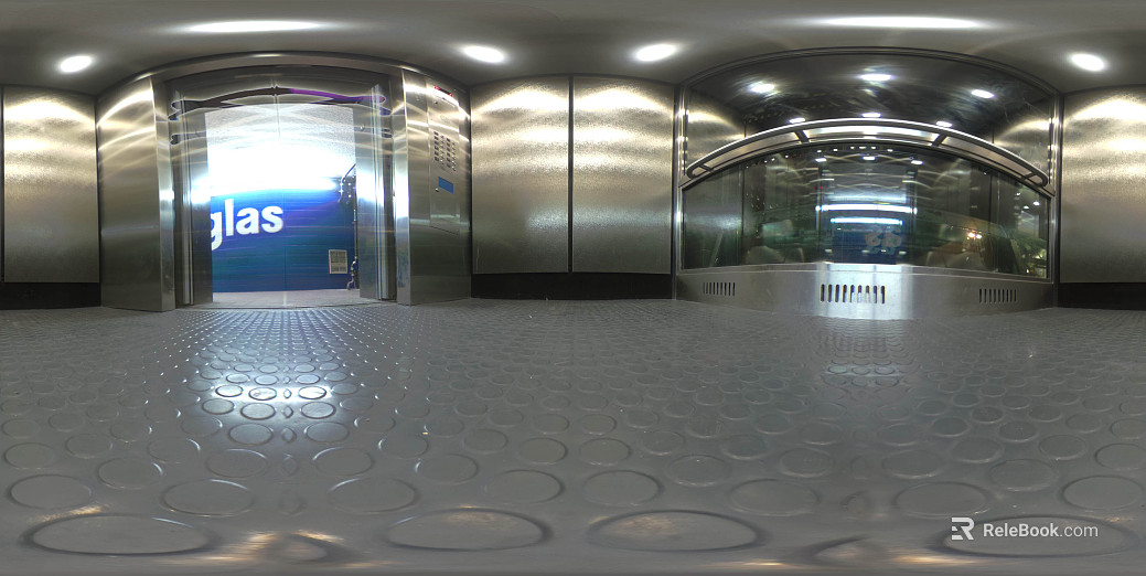 Indoor elevator hall space HDR texture