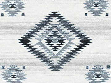 Blue and white geometric ethnic living room carpet texture (ID:ffaeh530426)