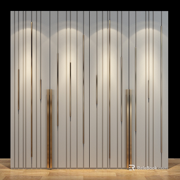 Modern light-gray wainscoting for the living room feature wall texture