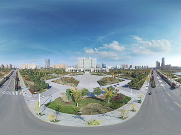 HDR city road traffic panorama texture (ID:ffach158103)