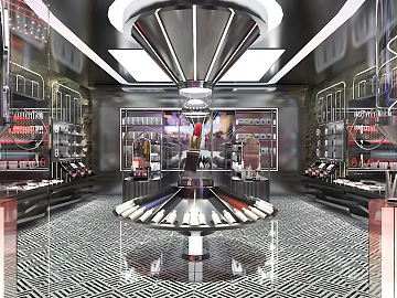 Future Wind Silver Black Mall Beauty Shop texture (ID:ffaeh185411)