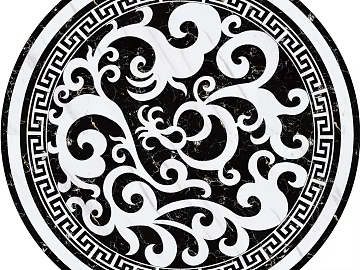 Marble mosaic black and white pattern stone texture (ID:ffacg57463)
