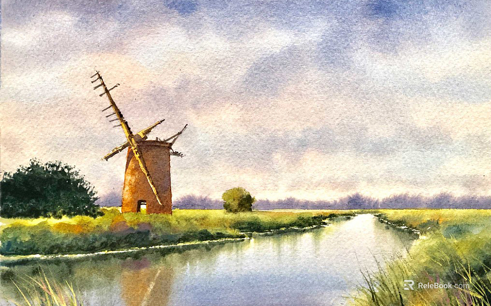 landscape painting texture