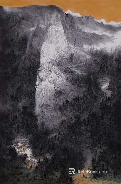 Decorative Painting Art Hanging Painting Traditional Chinese Painting Chinese Painting Landscape Painting Landscape Painting texture