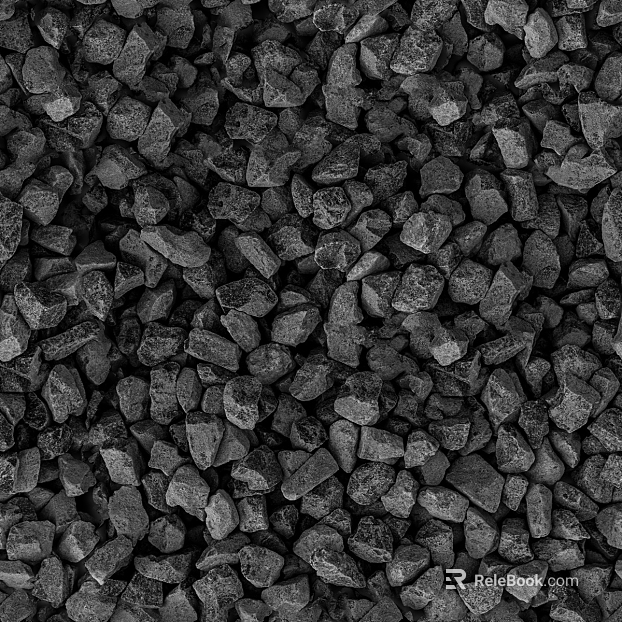 Black gravel cobblestone gravel ground texture