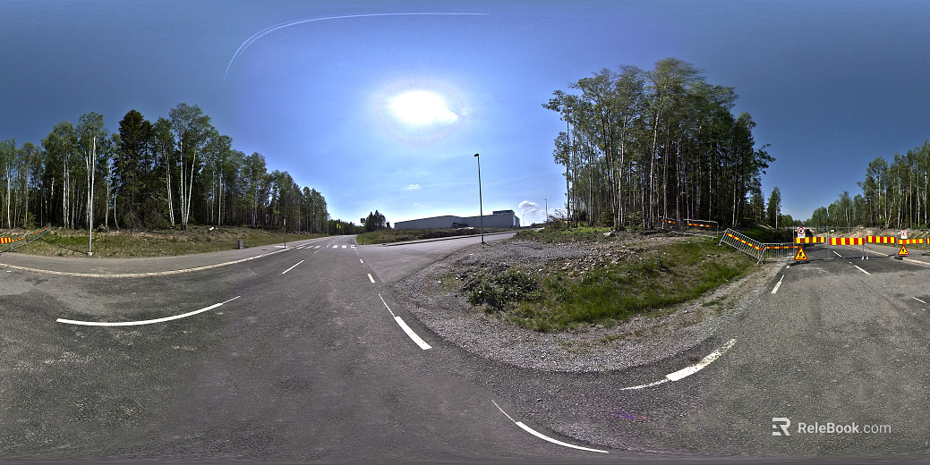hdr sunny day field maintenance road texture