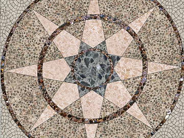 Outdoor color pattern of ground parquet 3d model
