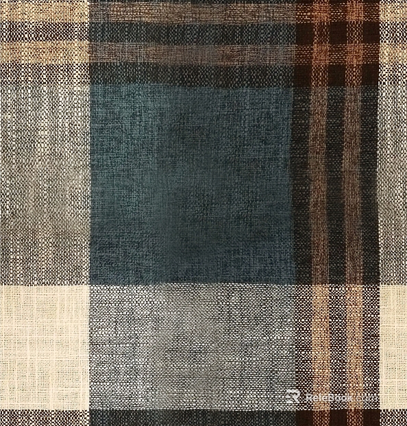 Blue Brown Plaid Fabric Sofa Fabric texture