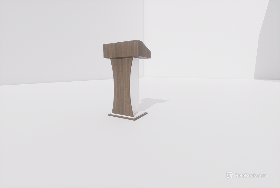 Dark brown wood-grain podium texture