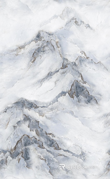 Chinese-style gray-white landscape marble wall surface texture