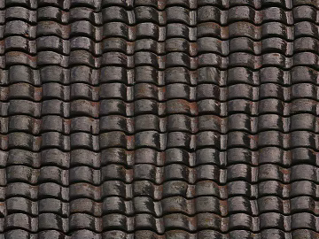 Dark gray antique green tile roof building materials texture (ID:ffaeh326816)