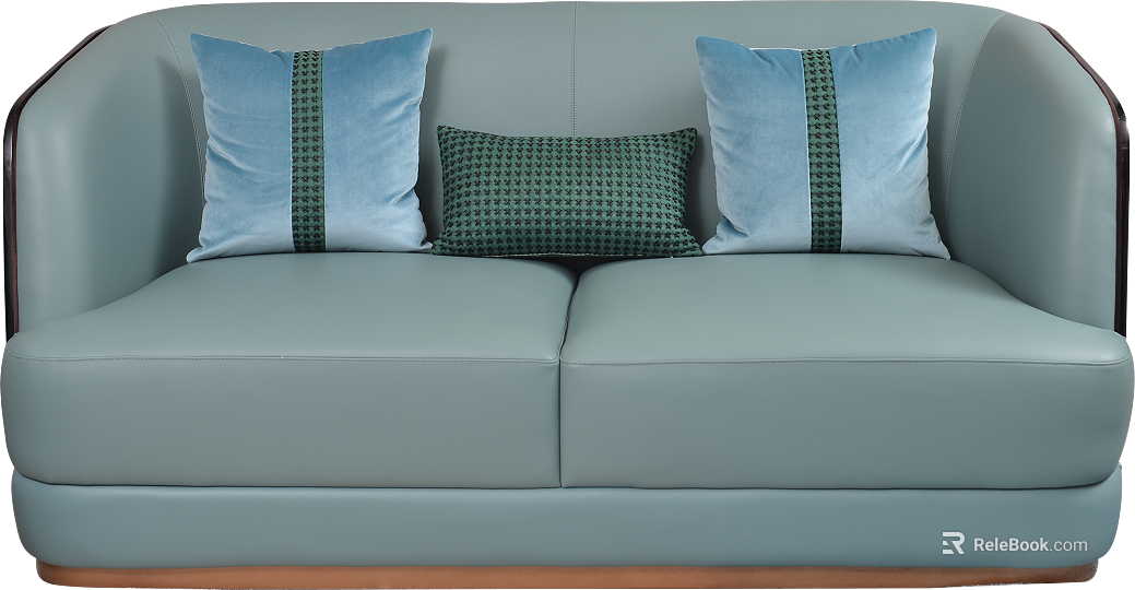 Light gray blue leather sofa living room soft outfit texture
