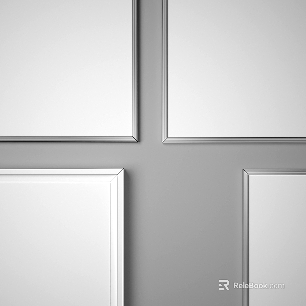 Simple white and gray photo frame wall decoration texture