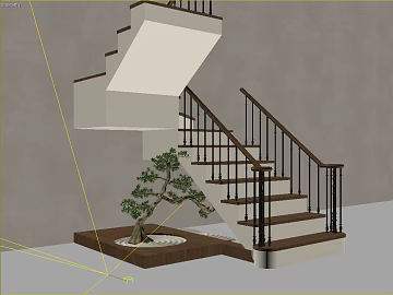 Dark brown solid wood indoor staircase texture (ID:ffaeh076836)