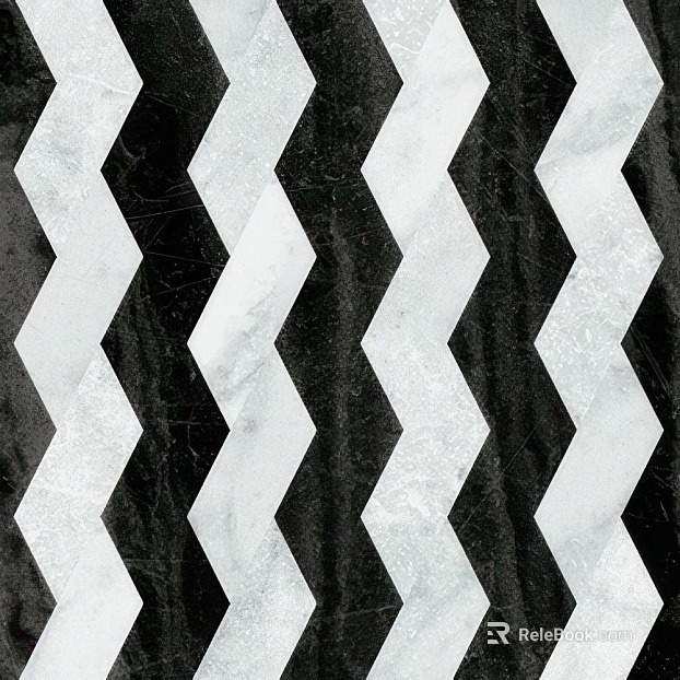 Black and White Marble Parquet Floor Wall Tile texture