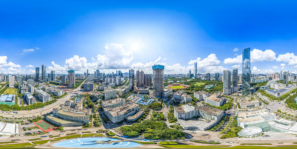 HDR urban ecological greening panorama texture