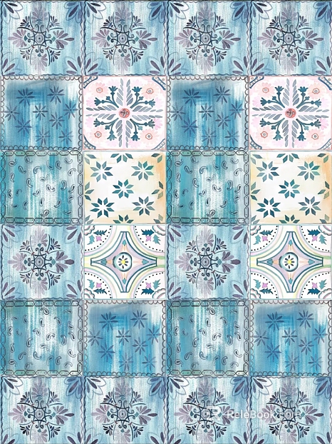 Kitchen and bathroom small tiles art to national wind art hexagonal tiles mosaic texture