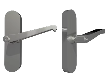 Silver Metal Minimentary Interior Door Handler texture (ID:ffaeh215056)