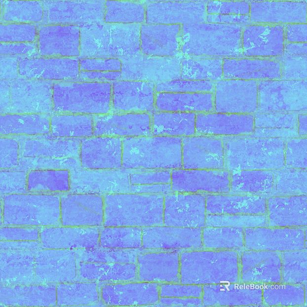 Blue purple old brick wall background wall texture