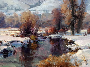 landscape painting texture (ID:ffajg58695)