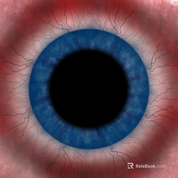 Blue Red Human Eye Iris Map texture