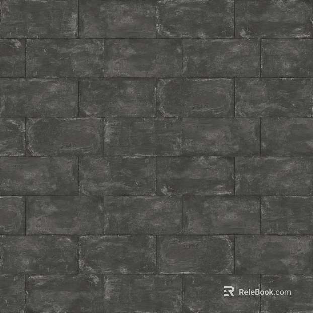 24x 48 Matte Coal Black Brick texture