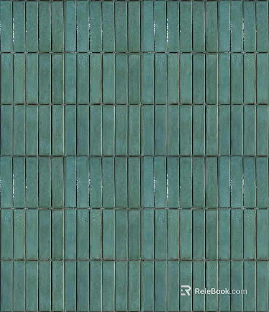 Vintage peacock blue long brick texture