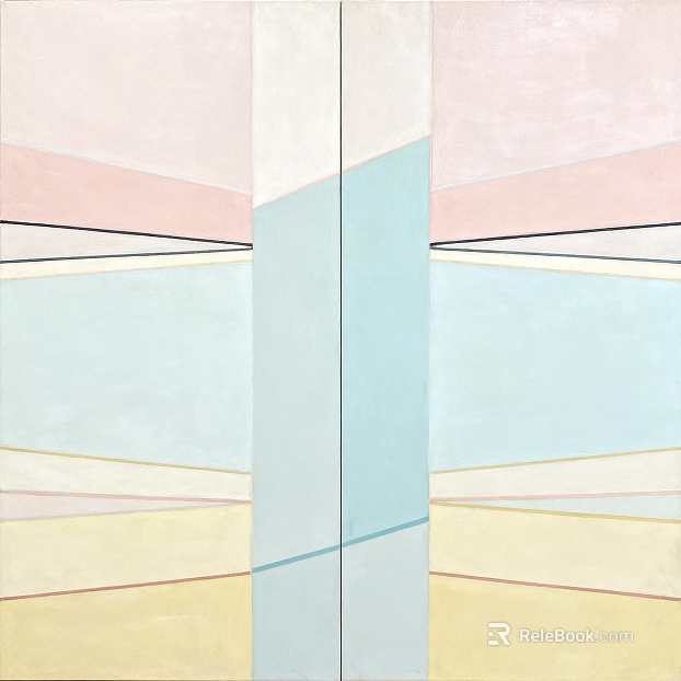 Morandi-toned abstract decorative painting, living room wall art texture