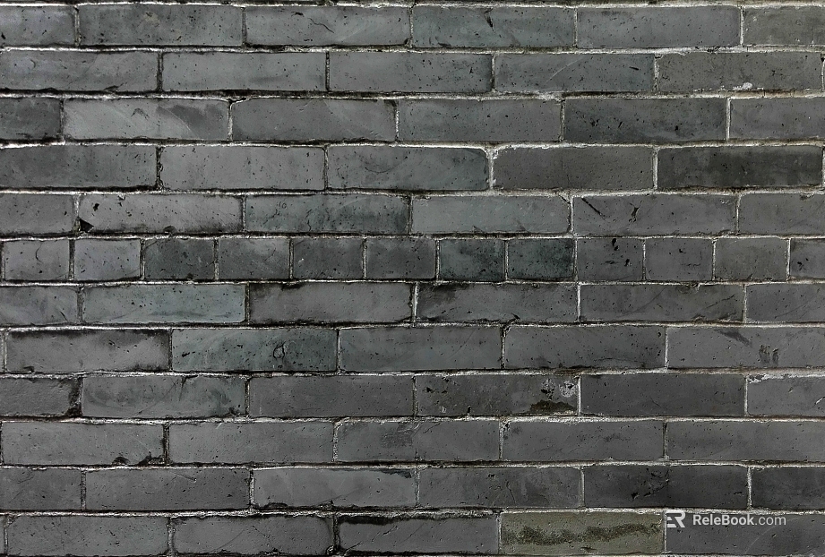 Green gray brick wall building exterior wall texture