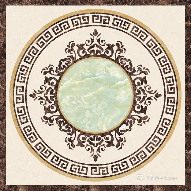 Marble mosaic black and white pattern stone texture